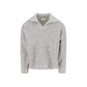 Bonsai Vrille Sweater In Gray Cotton Blend Bouclé Effect - NWT